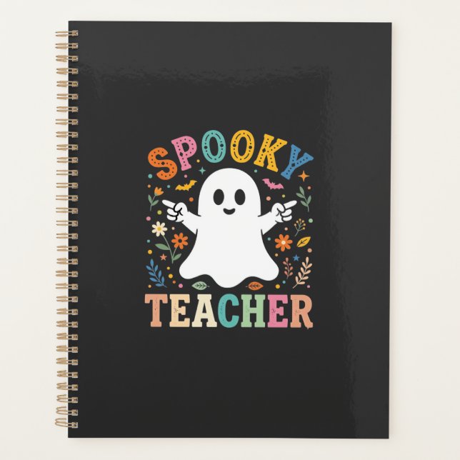 Gruseliger Lehrer Süßer Geist Halloween-Design_1 Planer (Vorderseite)