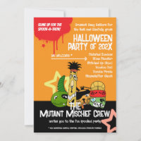 Gruseliger lustiger Halloween-Cartoon-Mutant-Monst