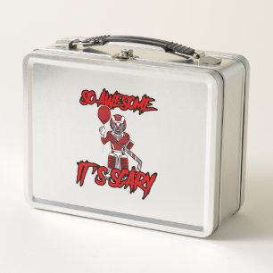 Gruseliger lustiger Halloween Clown Hockey Torwart Metall Brotdose
