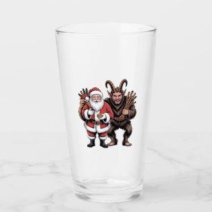 Gruseliger lustiger Horror-Weihnachtsmann Krampus Glas