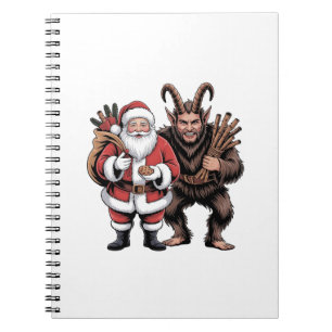 Gruseliger lustiger Horror-Weihnachtsmann Krampus Notizblock