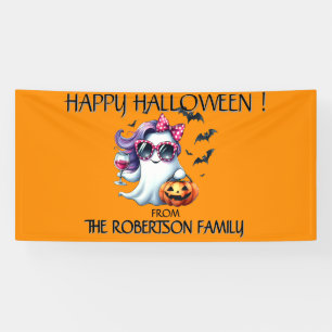 Gruseliger Mädchen-Geist Halloween Banner
