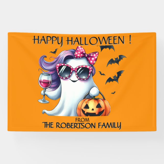 Gruseliger Mädchen-Geist Halloween  Banner (Horizontal)