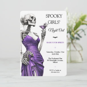 Gruseliger Mädchenabend Halloween-Cocktail Einladung