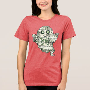 Gruseliger Mahjong-Geist Halloween-Gothic-Gaming-A Tri-Blend Shirt