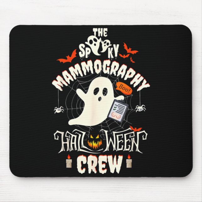 Gruseliger Mammographie-Halloween-Crew Mammo-Tech Mousepad (Vorne)