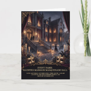 Gruseliger Maskenball im Herrenhaus Gothic Hallowe Einladung