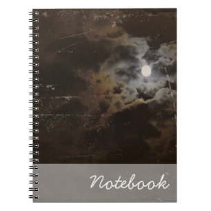 Gruseliger Mond Notizbuch Notizblock
