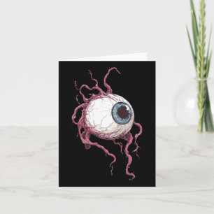 Gruseliger Monster-Augen-Tattoo-Stil-Horror-Grafik Karte