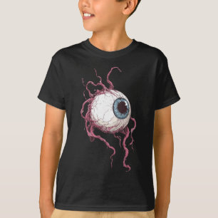 Gruseliger Monster-Augen-Tattoo-Stil-Horror-Grafik T-Shirt