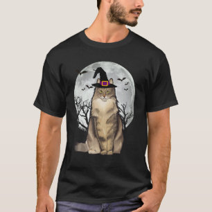 Gruseliger Norwegischer Waldkatzen-Hexenhut Hallow T-Shirt