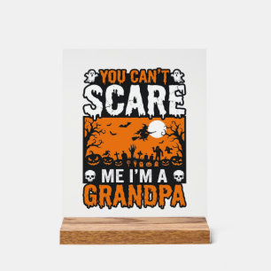 Gruseliger Opa Vintage Halloween-Shirt-Design_1 Acrylschild