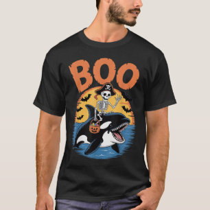 Gruseliger Orca-Kostüm auf Boo Orca Halloween T-Shirt