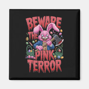 Gruseliger Osterhase Horror-Axt-Mörder Achtung Pin Magnet