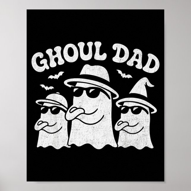 Gruseliger Papa Vintage Daddy Geist Lustiger Hallo Poster (Vorne)