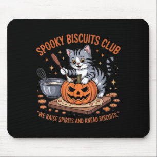 Gruseliger Plätzchen-Club-Katzenspaß Halloween Mousepad