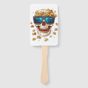 Gruseliger Popcorn-Schädel � Lustiges Horrorfilm-S Fächer
