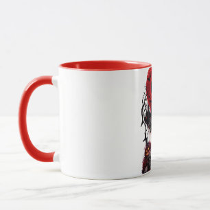 Gruseliger Raben Halloween Gothic Friedhof Mond De Tasse