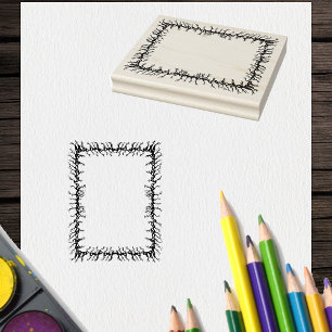 Gruseliger Rahmen aus dornigen Zweigen für Bastela Gummistempel