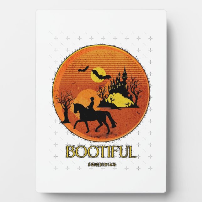 Gruseliger Reitposter Fotoplatte (Vorderseite)