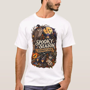 Gruseliger Saison-Vogelbeobachter Halloween-Vogels T-Shirt