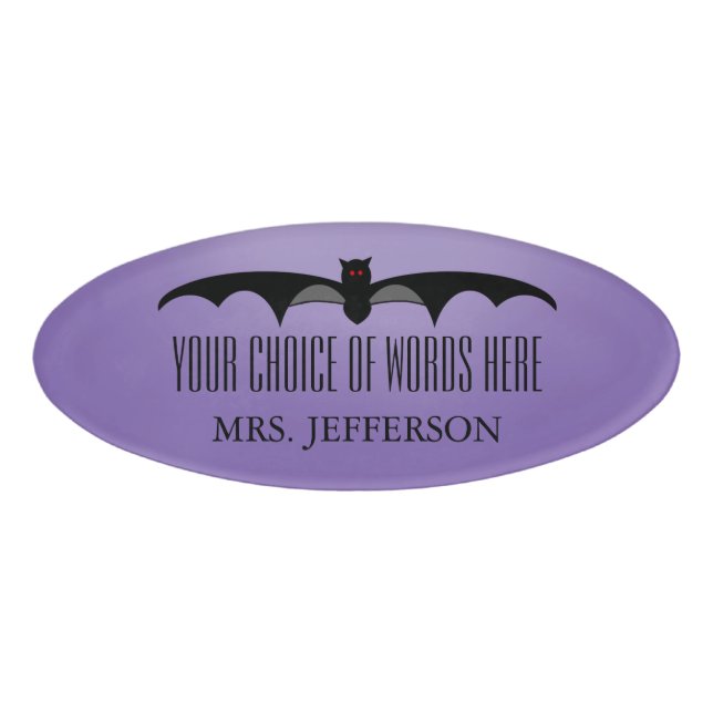 Gruseliger Schläger-Halloween-Namensschild Namenschild (Vorderseite)