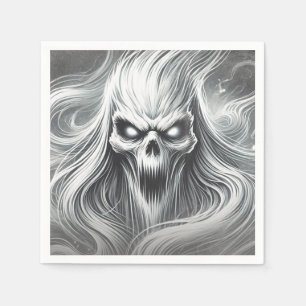 Gruseliger schreiender Poltergeist-Geist Halloween Serviette