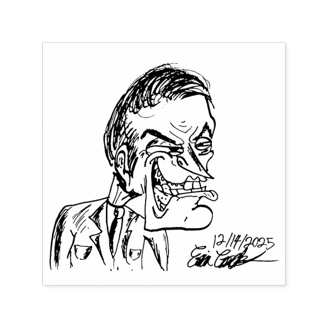 gruseliger Schurke Cartoon Permastempel (Design)