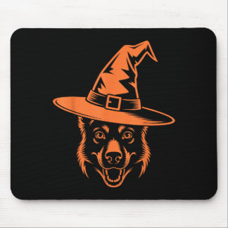 Gruseliger schwarzer deutscher Schäferhund-Henkerh Mousepad