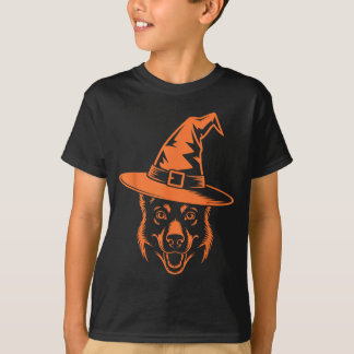 Gruseliger schwarzer deutscher Schäferhund-Henkerh T-Shirt