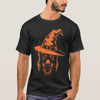 Gruseliger schwarzer deutscher Schäferhund-Henkerh T-Shirt