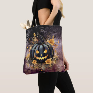 Gruseliger schwarzer Jack-O' Lantern-Friedhof Hall