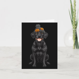 Gruseliger schwarzer Labrador-Hund für Damen Lusti Karte