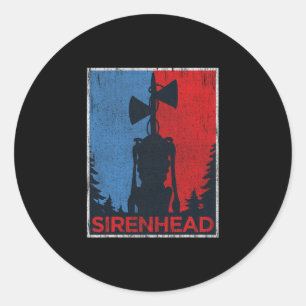 Gruseliger Siren-Head-Meme-Gamer-Kinder-Jungen-Mäd Runder Aufkleber