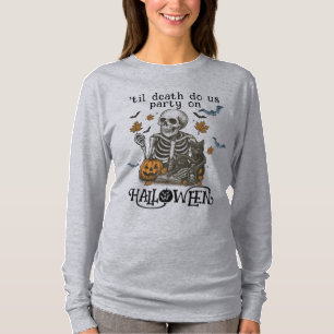 Gruseliger Skelett -Bis dass der Tod uns scheidet T-Shirt