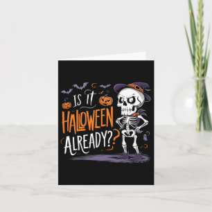 Gruseliger Skelett-Geist Ist Halloween schon da  Karte