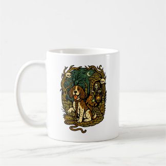 Gruseliger Skelett-Hund im Horror-Aesthetic Kaffeetasse