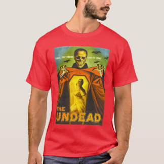 Gruseliger Skelett Retro Halloween Monster Poster  T-Shirt