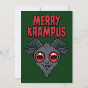 Gruseliger Süßer Fröhlicher Krampus Karte