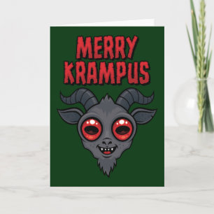 Gruseliger Süßer Fröhlicher Krampus Karte