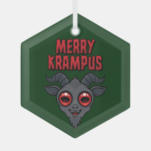 Gruseliger Süßer Fröhlicher Krampus Ornament Aus Glas