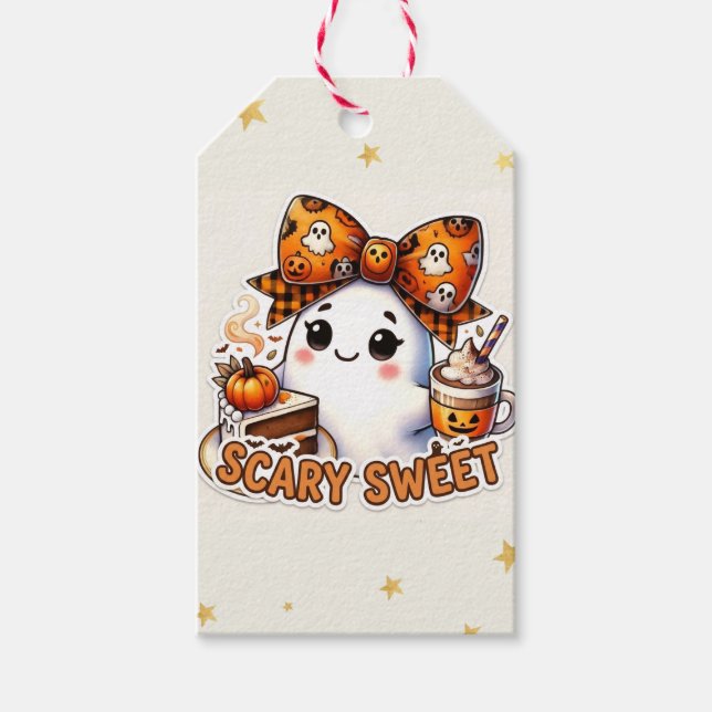 Gruseliger Süßer Geist Geschenkanhänger (Vorderseite)