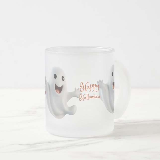 Gruseliger Süßer Geist Halloween Mattglastasse (VorderseiteRechts)
