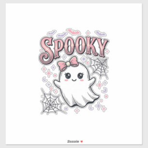 Gruseliger süßer Geist Vintage Halloween-Shirt-Des Aufkleber