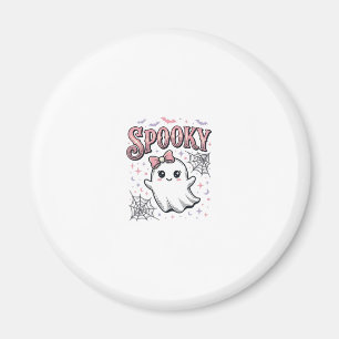 Gruseliger süßer Geist Vintage-Halloween-Shirt-Des Magnet
