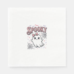 Gruseliger süßer Geist Vintage Halloween-Shirt-Des Serviette