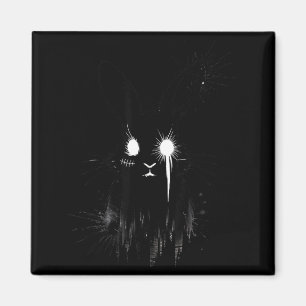 Gruseliger süßer Goth-Bunny-Horror-Hase-Skizze Alt Magnet