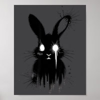 Gruseliger Süßer Goth Kaninchen Horror Hase Skizze