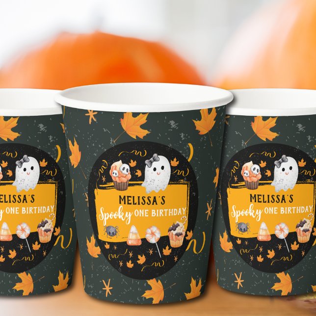 Gruseliger süsser Halloween-Geburtstag Pappbecher (Von Creator hochgeladen)