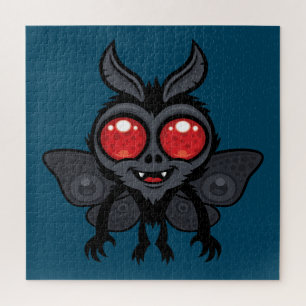 Gruseliger süßer Kryptid-Mothman-Monster Puzzle